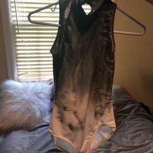 Ombré leotard & translucent white ballet skirt